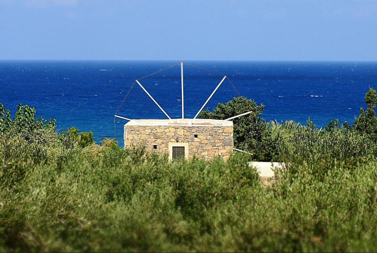 Authentic Cretan Stone Windmill Villa Sitia  Exterior photo